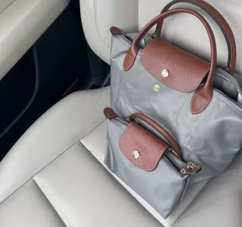 最新种草，手拎包，短柄小号，斑鸠灰，全新，...