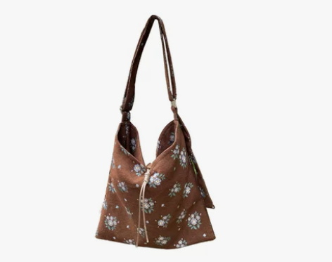 淳实原创秋冬毛呢料可调节肩带斜挎女包包古风...