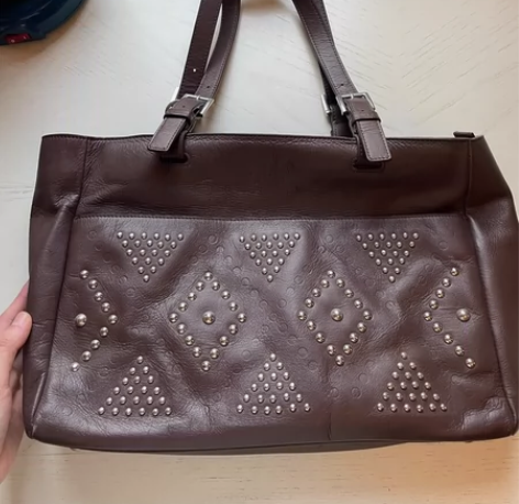 正品 Agnes.b 牛皮柳钉女士单肩包｜...