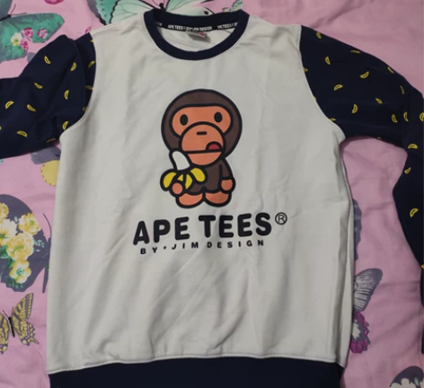 Ape tees全棉情侣款厚体恤，男款XL...