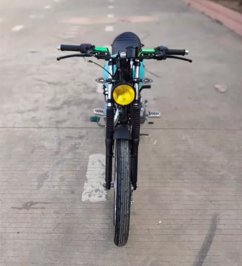 五羊本田cg125复古机车 苹果绿 整车干...