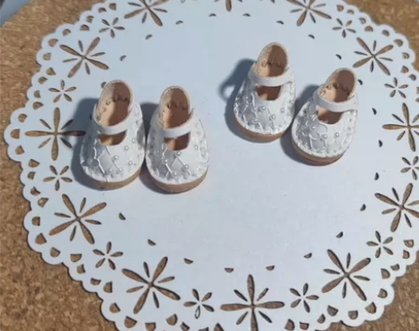 ob11娃娃鞋子，珍珠鞋，内长2cm，植鞣...