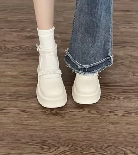 法式玛丽珍鞋女夏2023新款粗跟高跟鞋设计...