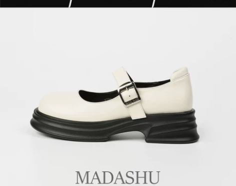 马大树 玛丽珍鞋女厚底浅口单鞋学生2023...