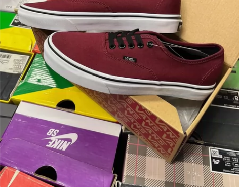 vans酒红经典款Authentic男鞋女...