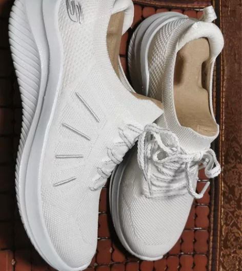 捡漏斯凯家春季一脚蹬厚底假系带飞织面女鞋1...