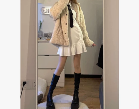 DREAM SEVEN77 灯芯绒连衣裙女...