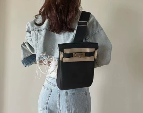 2023新款纯手工蜡线凯莉包真皮女包单肩