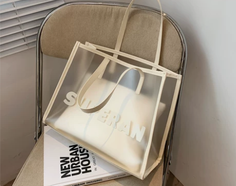 ?包包大容量女士单肩包百搭果冻透明包202...