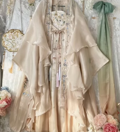 玉术原创汉服女【和音玫瑰】诃子裙重工刺绣唐...