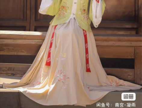 玉术原创汉服女云鹿明制方领半袖交领短衫齐腰...