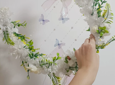 【无现货接复刻】白色款 特价汉服拍照绢花精...