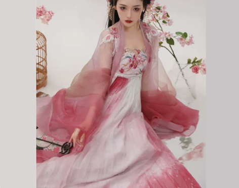 裳云兮汉服 原创拽妃新品诃子裙绣花大袖衫女...