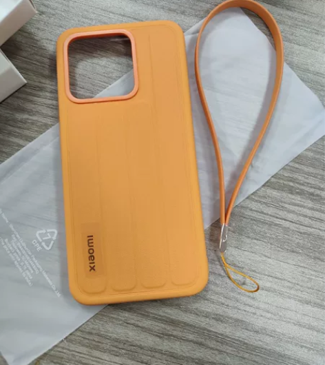官方原装正品小米13橙旅行款素皮保护壳 全...
