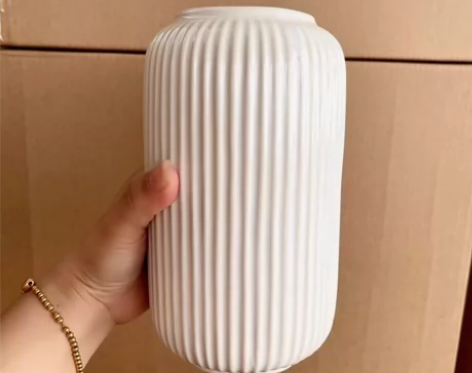【外贸尾货】简约陶瓷花瓶摆件客厅插花餐桌装...