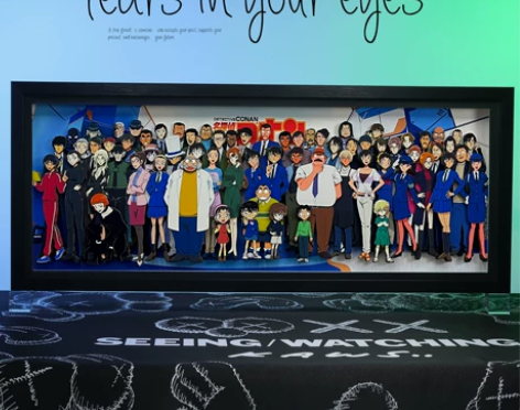 漫画名侦探柯南大全家福手工裁切立体画客厅卧...