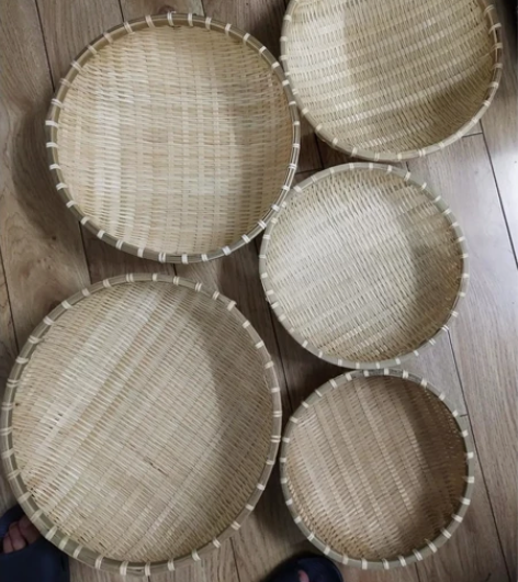 老家老人手工亲手编织的竹篮子4.5元一个包...