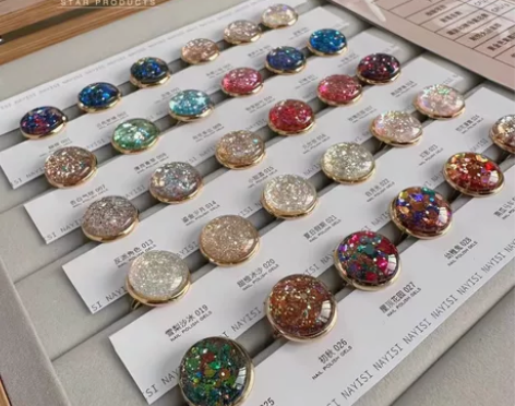 NNS娜逸丝亮片珠宝盒甲油胶新款流行碎钻