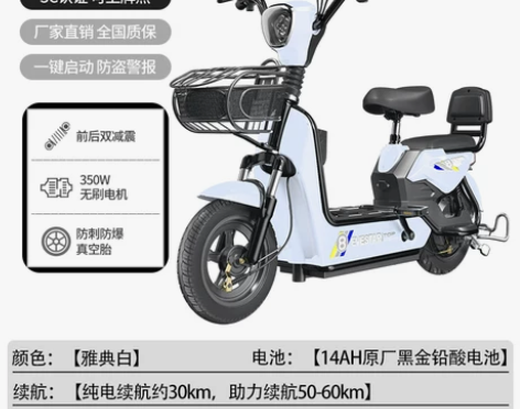 新国标电动车高续航男女小型爱玛雅迪同款电动...
