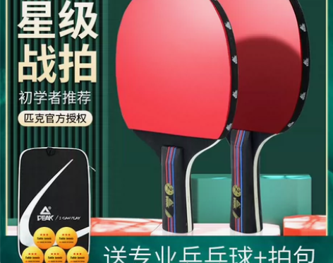 PEAK/匹克乒乓球拍双拍初学者儿童成人星...