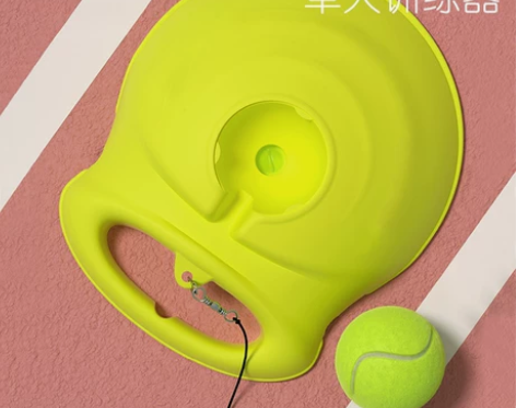 网球带绳训练器单人打回弹专业固定高弹力带线...