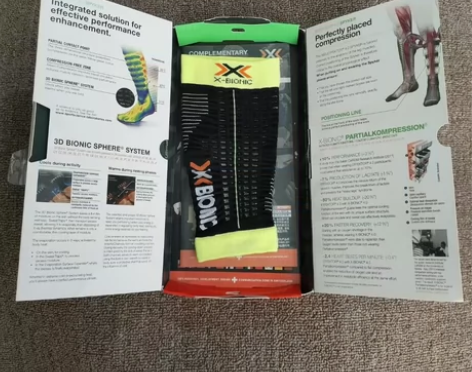 新品盒装XB跑步腿套运动护小腿弹性压缩马拉...