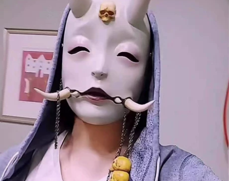 新品原创酒吞童子面具同款万圣节装扮COS湖...