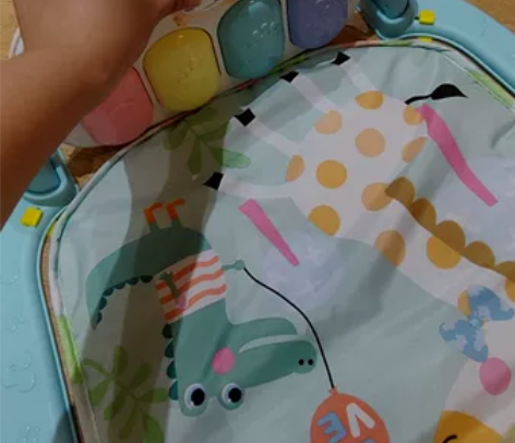 【说明书在】新生婴儿脚踏钢琴健身架器毯音乐...