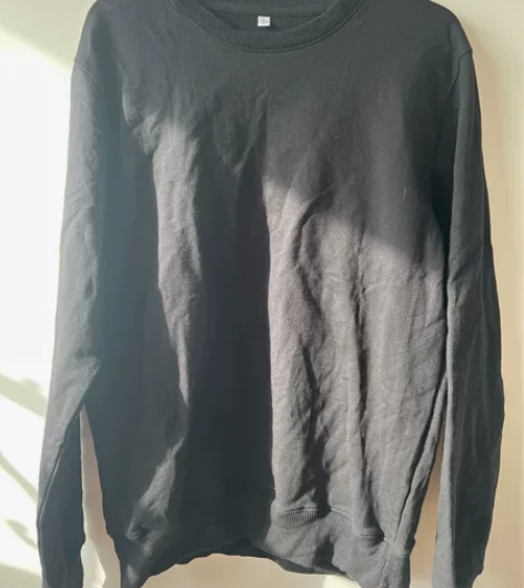 黑色纯棉卫衣 男女同款  尺码：L 全新无...