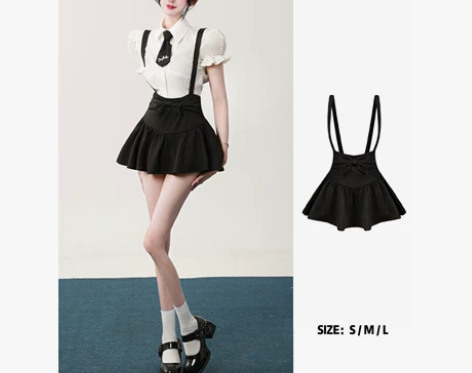 背带裙 短裙背带JOYKIKI金金酷酷哒 ...