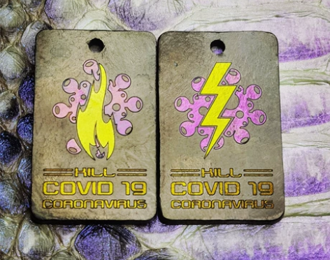 【战疫】全彩钛工艺，吊坠，军牌，纯钛。 那...