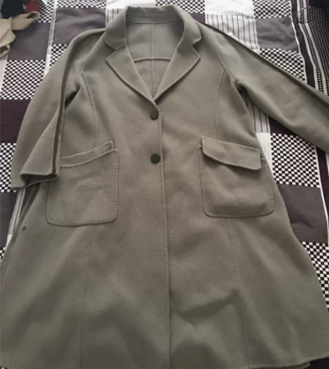 专柜韩版中长款手工羊毛双面呢秋冬女装 风格...