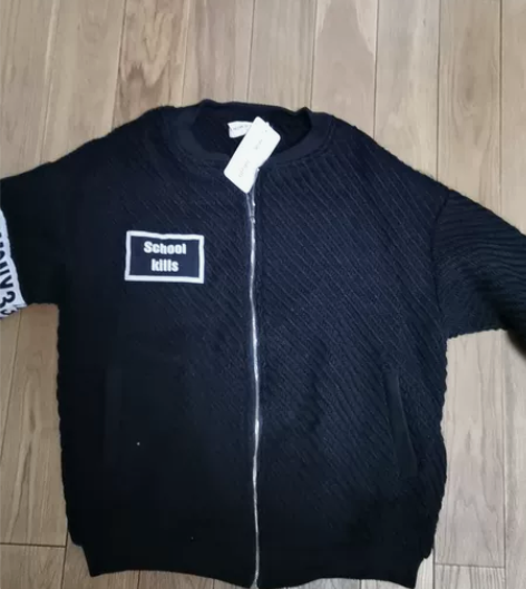 棒球领毛衣厚实  潮流帅气个性外套 衣服长...