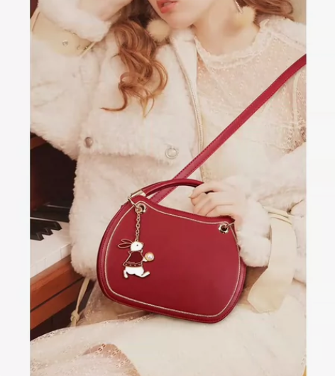 全新欧时纳包包2023新款潮斜挎包红色婚包...