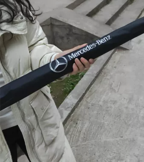 全新奔驰正品长伞大伞三人伞黑胶伞防晒带黑胶...