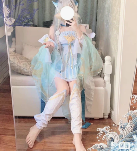 西施游龙清影cos 大全套  假发+龙珠+...