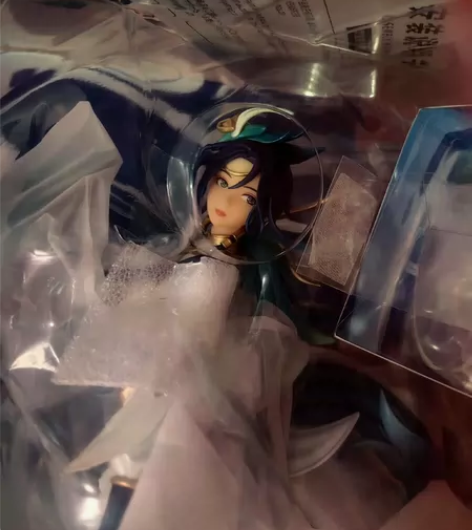 王者荣耀,虞姬云霓雀翎手办,带挂链娃娃,官...