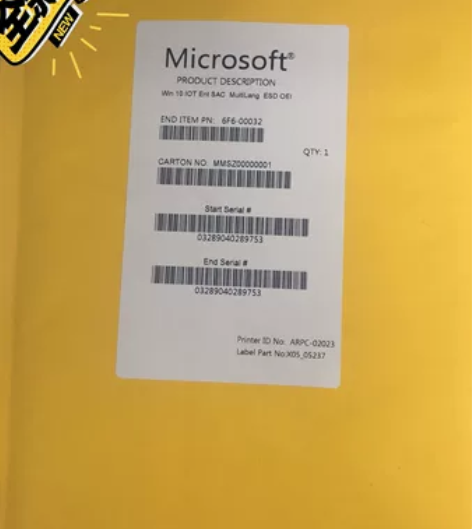 全新原封正版Windows10企业版64位...