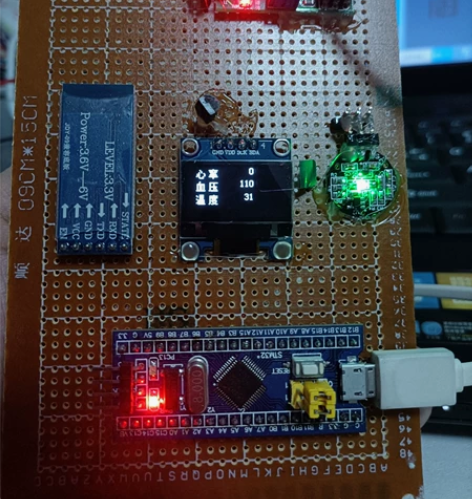 stm32单片机心率血压体温测量设计 功能...