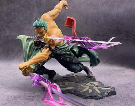 海贼王手办三千世界索隆GK优质版大号双头雕...