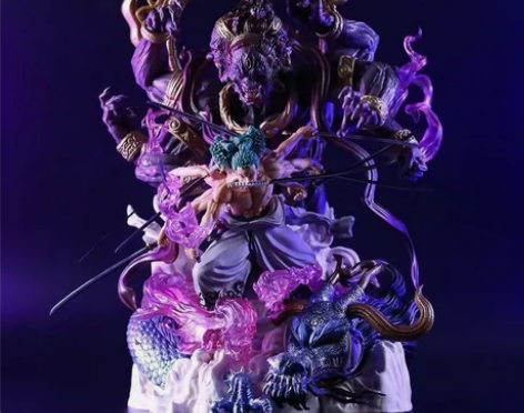 海贼王阿修罗九刀流索隆手办GK动漫大号三头...