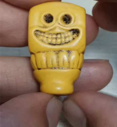 藏传老料器密胺赛璐璐三通配饰尸陀林法螺三通...