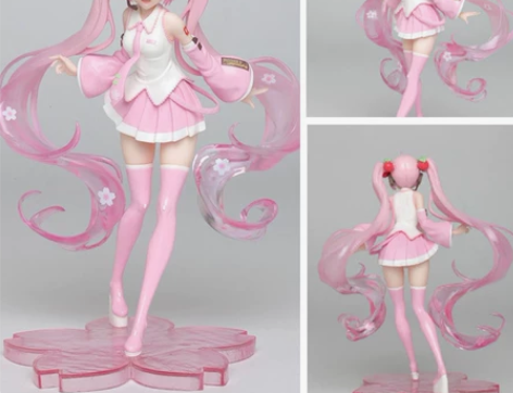 初音未来手办miku和服雪樱花蝴蝶公主周边...