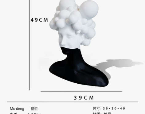 全新,全新,简约现代轻奢艺术神秘女人物雕塑...