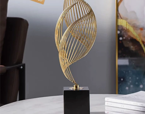 现代轻奢创意电视柜高档金属摆件北欧客厅酒柜...