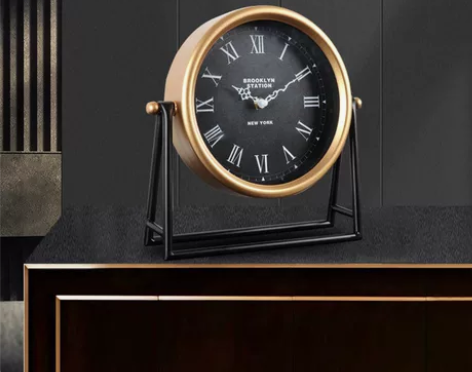 【停产清仓】欧式复古钟表座钟客厅电视台式坐...