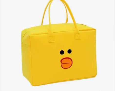 卡通旅行大容量行李包卡通毛毡包购物收纳袋加...