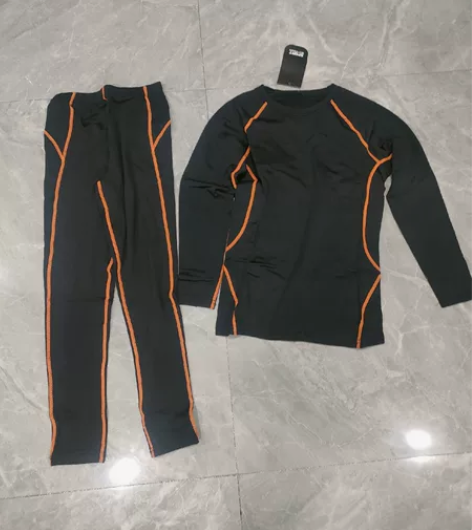运动紧身衣男套装高弹力健身服秋冬季速干篮球...