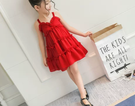 女童夏装连衣裙2023洋气儿童夏季公主吊带...