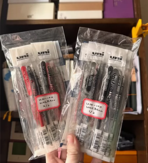 Uniball三菱UM-100替芯 黑/蓝...